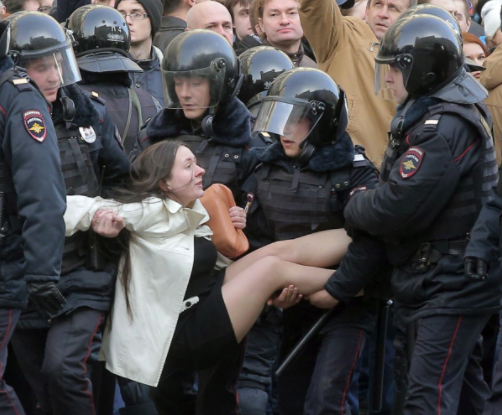 Russians By Thousands Protest And Get Arrested By Hundreds Mary Scully Reports