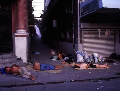 Homeless in Shanghai, China