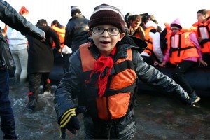 Refugee boy wih glasses (Carl Court:Getty Images) Nov 18 2015