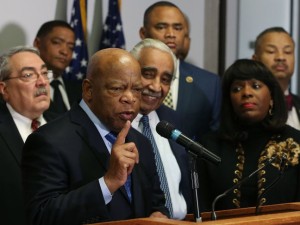 John Lewis (D-Ga) with Congressional Black Caucus