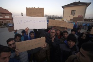 Refugees at Serbian train station ((AP Photo:Darko Vojinovic)  Feb 21 2016
