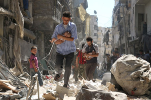Aleppo bombing 9:11:2016 (Ameer Alhalbi:AFP:Getty Images) Sept 12 2016