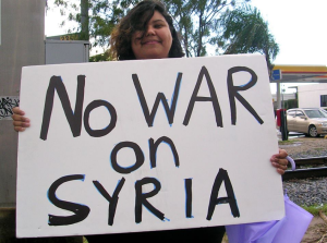 Sept 7 2013 No war on Syria rally