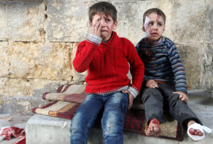Boys in east Aleppo Nov 18 2016 (REUTERS:Abdalrhman Ismail)  Nov 18 2016