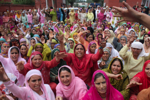 Women protest a rape in the Shopian district of Jammu and Kashmir in 2009. (Bilal Bahadur)
