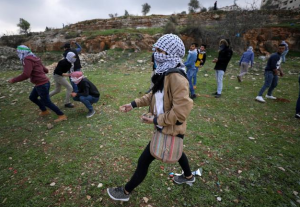 Palestinian teen girl outside Ofer prison (REUTERS:Mohamad Torokman : Mar 7 2017