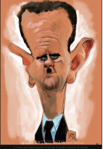 Assad caricature by Nelson Santos