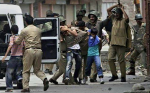 Kashmiri kids being arrested (from Stand with Kashmir FB wall) May 22 2017