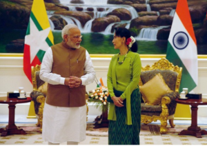 Modi & Aung San Suu Kyi (India Today) Sept 6 2017