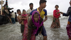 Rohingya elder fleeing (Getty) Sept 13 2017