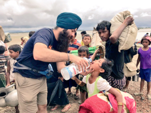 Sikh volunteer from Khalsa Aid Sept 12 2017