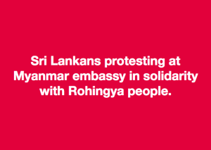 Sri Lankans stand with Rohingya