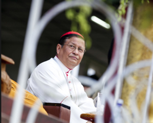 Cardinal Charles Bo at interfaith rally 10:10:17 (Thein Zaw:AP) Oct 11 2017