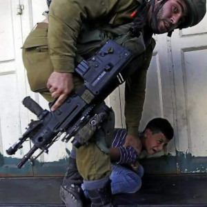 Israeli soldier terrorizing child (Twitter:RebelPioneers) Oct 24 2017