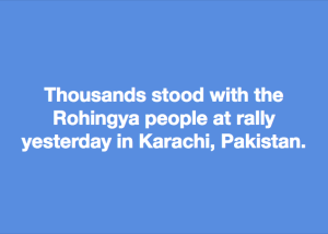 Karachi stands with Rohingya
