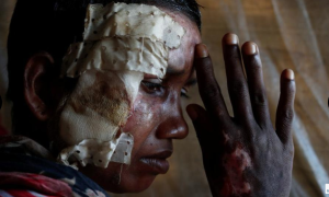 Momtaz Begum, 30, at refugee camp (Jorge Silva:Reuters) Nov 27 2017