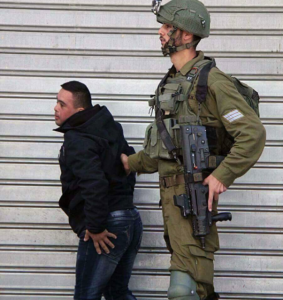 Israeli soldier detaining Palestinian with Downs Syndrome Dec 13 2017