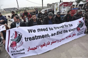 Disabled Gazans protest (Mohammed Asad:Middle East Monitor) Feb 9 2018