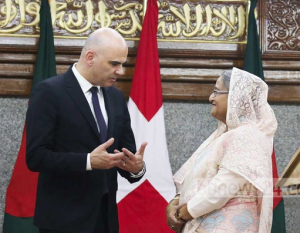 Swiss pres. Alain Berset & Sheikh Hasina Feb 6 2018