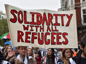 UK Solidarity with refugees rally Mar 30 2018