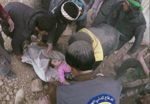 White Helmets rescuing baby White Helmets Mar 5 2018