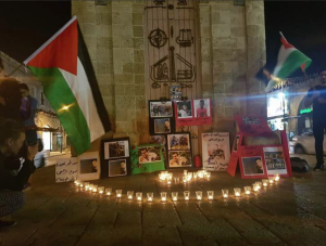 Memorial ceremony in Jaffa for Gaza (Adi Shosberger) Apr 27 2018