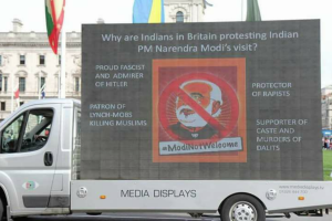 Modi truck poster in London Apr 19 2018